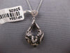 LARGE 1.10CT WHITE & BLACK DIAMOND 14KT WHITE GOLD 3D PANTHER FLOATING PENDANT
