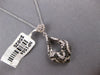 LARGE 1.10CT WHITE & BLACK DIAMOND 14KT WHITE GOLD 3D PANTHER FLOATING PENDANT