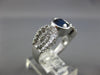 WIDE 2.4CT DIAMOND & AAA SAPPHIRE 18K WHITE GOLD ROUND HORSESHOE ENGAGEMENT RING