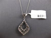 LARGE 1.10CT WHITE & BLACK DIAMOND 14KT WHITE GOLD 3D PANTHER FLOATING PENDANT