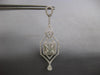 ESTATE LARGE 3.47CT DIAMOND 18KT WHITE GOLD 3D SQUARE TEAR DROP HANGING EARRINGS