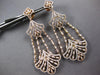 EXTRA LARGE 5.28CT DIAMOND 14KT ROSE GOLD MULTI LEAF CHANDELIER HANGING EARRINGS