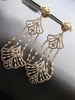 EXTRA LARGE 5.28CT DIAMOND 14KT ROSE GOLD MULTI LEAF CHANDELIER HANGING EARRINGS