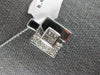 .40CT DIAMOND 18KT WHITE GOLD ROUND & PRINCESS INVISIBLE SQUARE FLOATING PENDANT