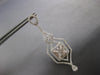 ESTATE LARGE 3.47CT DIAMOND 18KT WHITE GOLD 3D SQUARE TEAR DROP HANGING EARRINGS