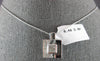 .40CT DIAMOND 18KT WHITE GOLD ROUND & PRINCESS INVISIBLE SQUARE FLOATING PENDANT