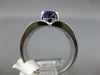 WIDE 3.27CT DIAMOND & SAPPHIRE 18KT WHITE GOLD OVAL & BAGUETTE ENGAGEMENT RING