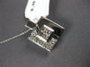 .40CT DIAMOND 18KT WHITE GOLD ROUND & PRINCESS INVISIBLE SQUARE FLOATING PENDANT