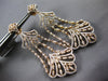 EXTRA LARGE 5.28CT DIAMOND 14KT ROSE GOLD MULTI LEAF CHANDELIER HANGING EARRINGS