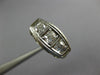 ANTIQUE WIDE .76CT OLD MINE DIAMOND 14KT WHITE GOLD 3D ART DECO ANNIVERSARY RING