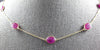 EXTRA LARGE & LONG 44.93CT RUBY 14KT YELLOW GOLD OVAL BY THE YARD LOVE NECKLACE