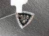 LARGE 1.26CT DIAMOND 14KT WHITE GOLD TRIANGULAR TRILLION PAVE FILIGREE PENDANT