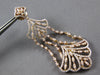 EXTRA LARGE 5.28CT DIAMOND 14KT ROSE GOLD MULTI LEAF CHANDELIER HANGING EARRINGS