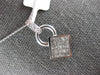 .81CT DIAMOND 14KT WHITE GOLD ROUND & PRINCESS INVISIBLE SQUARE FLOATING PENDANT