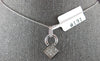 .81CT DIAMOND 14KT WHITE GOLD ROUND & PRINCESS INVISIBLE SQUARE FLOATING PENDANT