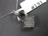.81CT DIAMOND 14KT WHITE GOLD ROUND & PRINCESS INVISIBLE SQUARE FLOATING PENDANT