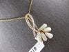 ESTATE 3.82CT DIAMOND & AAA OPAL 14KT YELLOW GOLD 3D CLASSIC FLOWER BROOCH PIN