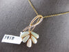 ESTATE 3.82CT DIAMOND & AAA OPAL 14KT YELLOW GOLD 3D CLASSIC FLOWER BROOCH PIN