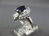 LARGE 2.82CT DIAMOND & AAA SAPPHIRE 18KT WHITE GOLD OVAL FLOWER ENGAGEMENT RING