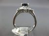 LARGE 2.82CT DIAMOND & AAA SAPPHIRE 18KT WHITE GOLD OVAL FLOWER ENGAGEMENT RING
