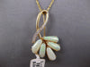 ESTATE 3.82CT DIAMOND & AAA OPAL 14KT YELLOW GOLD 3D CLASSIC FLOWER BROOCH PIN
