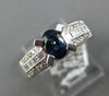 1.0CT DIAMOND & AAA SAPPHIRE 18KT WHITE GOLD OVAL 3 ROW FRIENDSHIP PROMISE RING