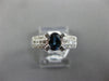 1.0CT DIAMOND & AAA SAPPHIRE 18KT WHITE GOLD OVAL 3 ROW FRIENDSHIP PROMISE RING
