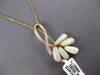 ESTATE 3.82CT DIAMOND & AAA OPAL 14KT YELLOW GOLD 3D CLASSIC FLOWER BROOCH PIN