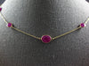 ESTATE LARGE & LONG 27.85CT RUBY 14KT YELLOW GOLD OVAL BY THE YARD LOVE NECKLACE