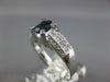 1.0CT DIAMOND & AAA SAPPHIRE 18KT WHITE GOLD OVAL 3 ROW FRIENDSHIP PROMISE RING