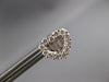 1.0CT DIAMOND 18KT WHITE GOLD 3D ROUND & BAGUETTE HEART SHAPE LOVE STUD EARRINGS