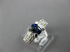 1.0CT DIAMOND & AAA SAPPHIRE 18KT WHITE GOLD OVAL 3 ROW FRIENDSHIP PROMISE RING