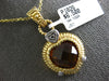 10.0CT AAA CITRINE 14KT YELLOW GOLD HEART SHAPE FILIGREE FLOATING LOVE PENDANT