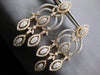 LARGE 4.79CT DIAMOND 14KT ROSE GOLD FLOWER MULTI LEAF CHANDELIER HANGING EARRING
