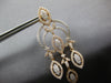 LARGE 4.79CT DIAMOND 14KT ROSE GOLD FLOWER MULTI LEAF CHANDELIER HANGING EARRING