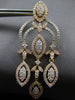 LARGE 4.79CT DIAMOND 14KT ROSE GOLD FLOWER MULTI LEAF CHANDELIER HANGING EARRING