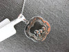 ESTATE .53CT DIAMOND 18K WHITE GOLD 4 LEAF CLOVER FLOWER SQUARE FLOATING PENDANT