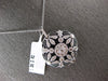 EXTRA LARGE 1.08CT DIAMOND & AAA ONYX 14K WHITE GOLD SQUARE MULTI FLOWER PENDANT