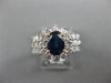 2.9CT DIAMOND & AAA SAPPHIRE 18K YELLOW GOLD OVAL & ROUND FLOWER ENGAGEMENT RING