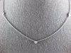 ESTATE TIFFANY & CO .15CT DIAMOND PLATINUM 3 STONE BY THE YARD CLASSIC NECKLACE