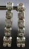 LARGE 1.61CT DIAMOND 18KT WHITE GOLD CLUSTER INVISIBLE JOURNEY HANGING EARRINGS