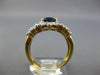 2.9CT DIAMOND & AAA SAPPHIRE 18K YELLOW GOLD OVAL & ROUND FLOWER ENGAGEMENT RING