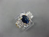 2.9CT DIAMOND & AAA SAPPHIRE 18K YELLOW GOLD OVAL & ROUND FLOWER ENGAGEMENT RING