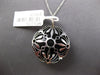 EXTRA LARGE 1.08CT DIAMOND & AAA ONYX 14K WHITE GOLD SQUARE MULTI FLOWER PENDANT