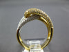 ESTATE WIDE 1.18CT DIAMOND 18K WHITE & YELLOW GOLD 3D CLASSIC LOVE KNOT FUN RING
