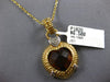 10.0CT AAA CITRINE 14KT YELLOW GOLD HEART SHAPE FILIGREE FLOATING LOVE PENDANT