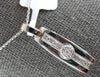 ESTATE .09CT DIAMOND 18KT WHITE GOLD 3D CLASSIC FLOWER BAR FUN FLOATING PENDANT