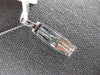 ESTATE .09CT DIAMOND 18KT WHITE GOLD 3D CLASSIC FLOWER BAR FUN FLOATING PENDANT