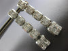 LARGE 1.61CT DIAMOND 18KT WHITE GOLD CLUSTER INVISIBLE JOURNEY HANGING EARRINGS