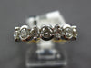 ESTATE .67CT DIAMOND 14K 2 TONE GOLD CLASSIC SEMI BEZEL WEDDING ANNIVERSARY RING